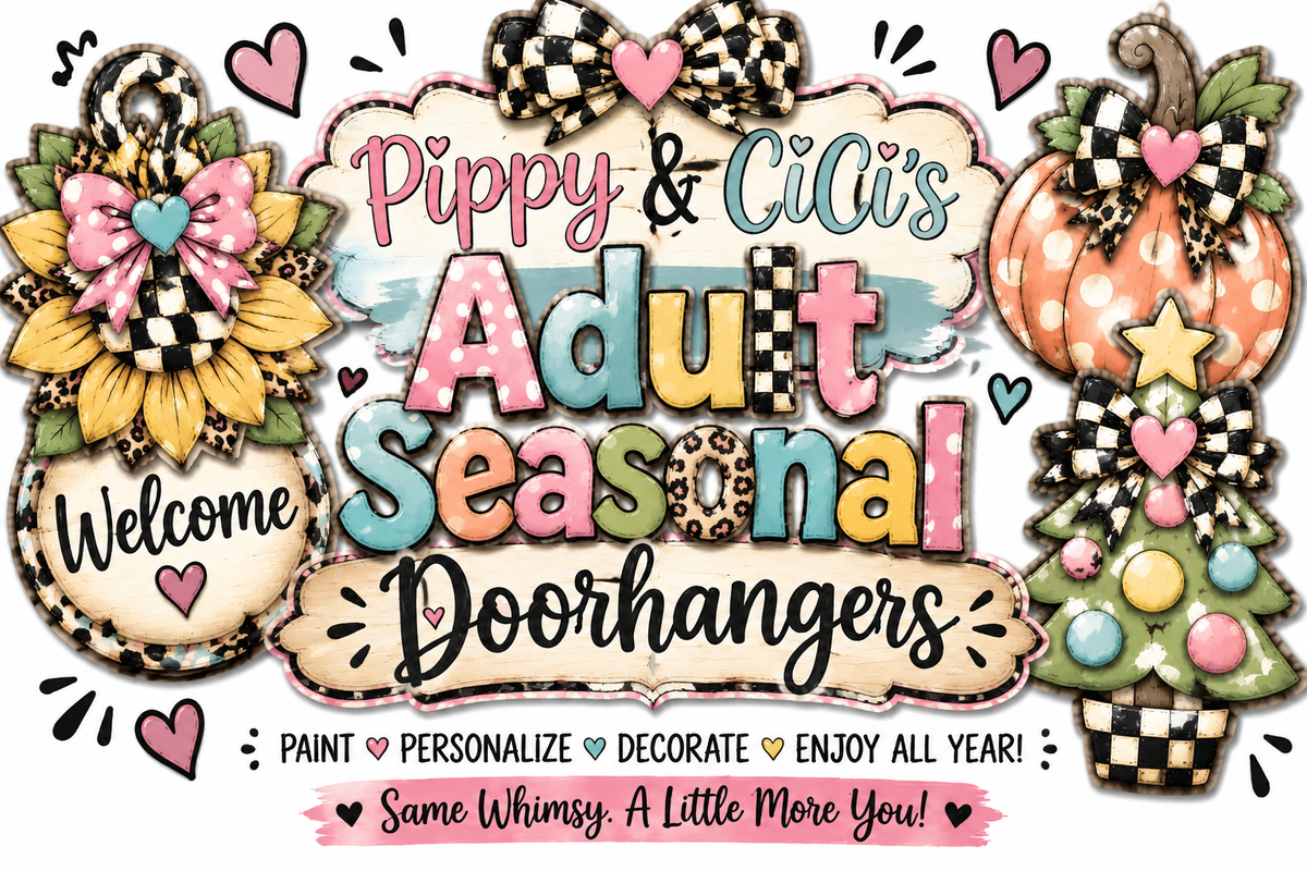 Pippy & CiCi's Adult Seasonal Doorhangers
