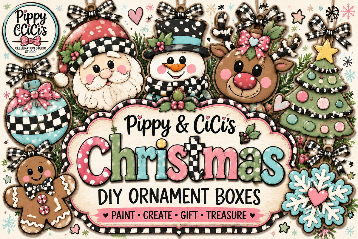 Pippy & CiCi's Christmas DIY Ornament Box