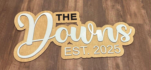 Couples 3D Name Sign