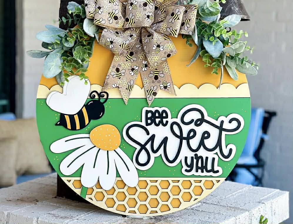 Bee Sweet Y'all DIY Kit 18 Inch Door Hanger
