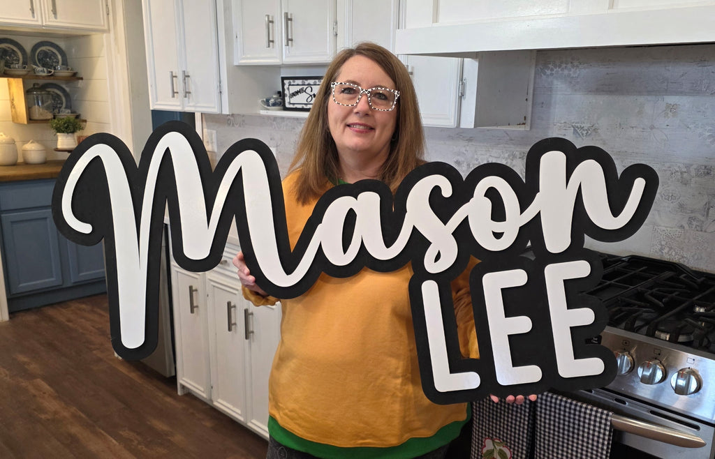 Two Color 3D Name Sign