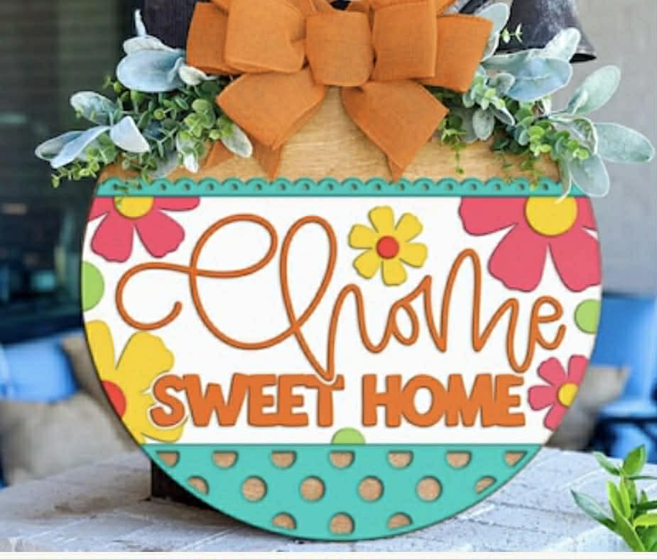 Home Sweet Home DIY Kit 18 Inch Door Hanger