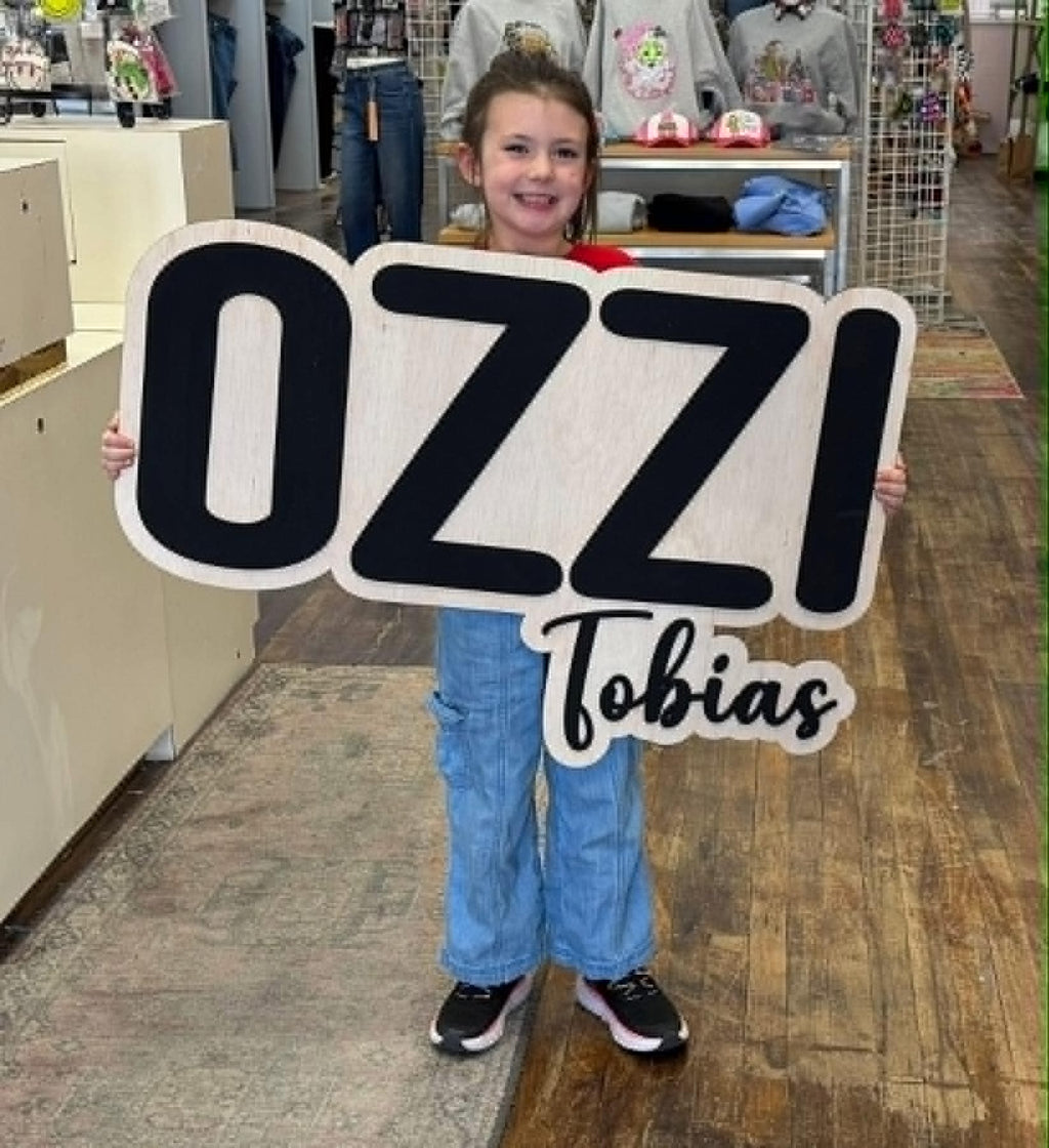 One Color 3D Name Sign
