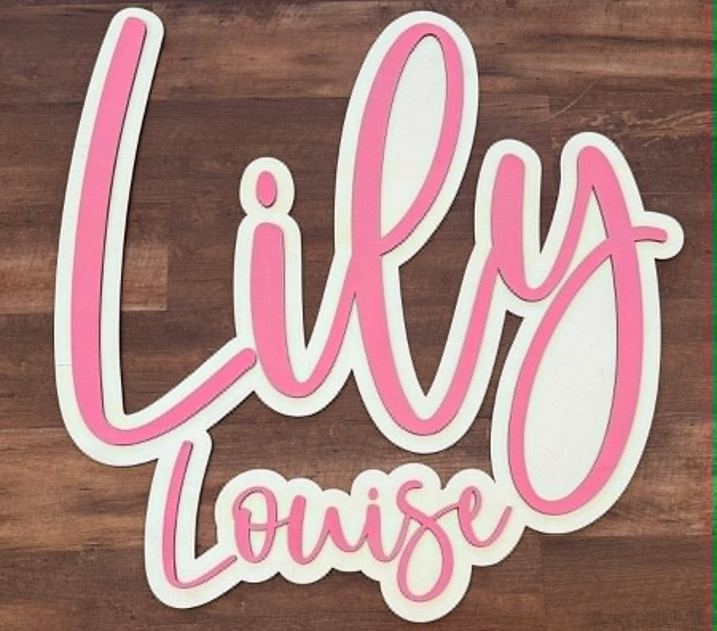 One Color 3D Name Sign
