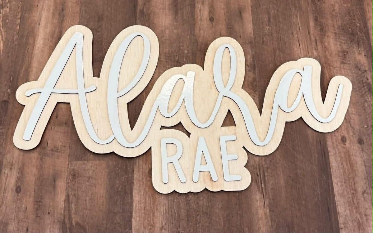 One Color 3D Name Sign