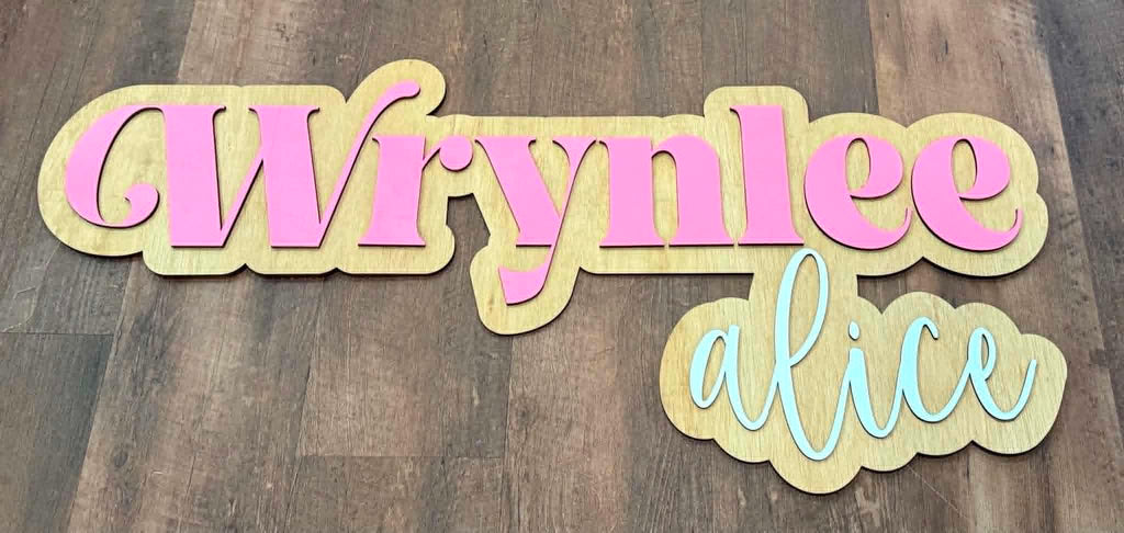 Two Color 3D Name Sign