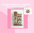 Interchangeable Tablettop Post Attachments