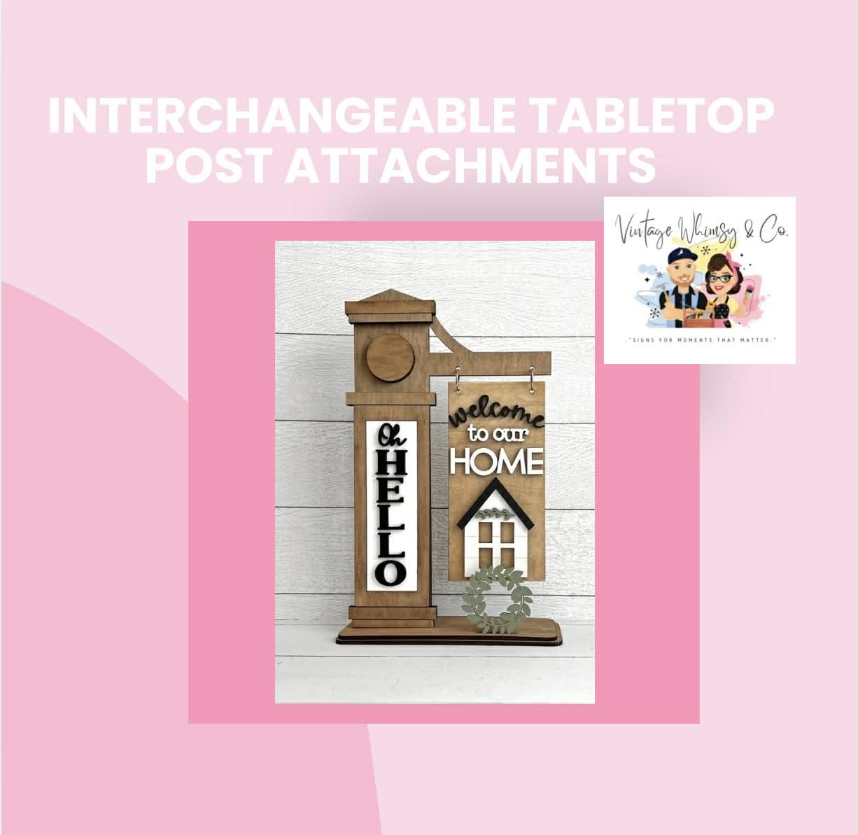 Interchangeable Tablettop Post Attachments