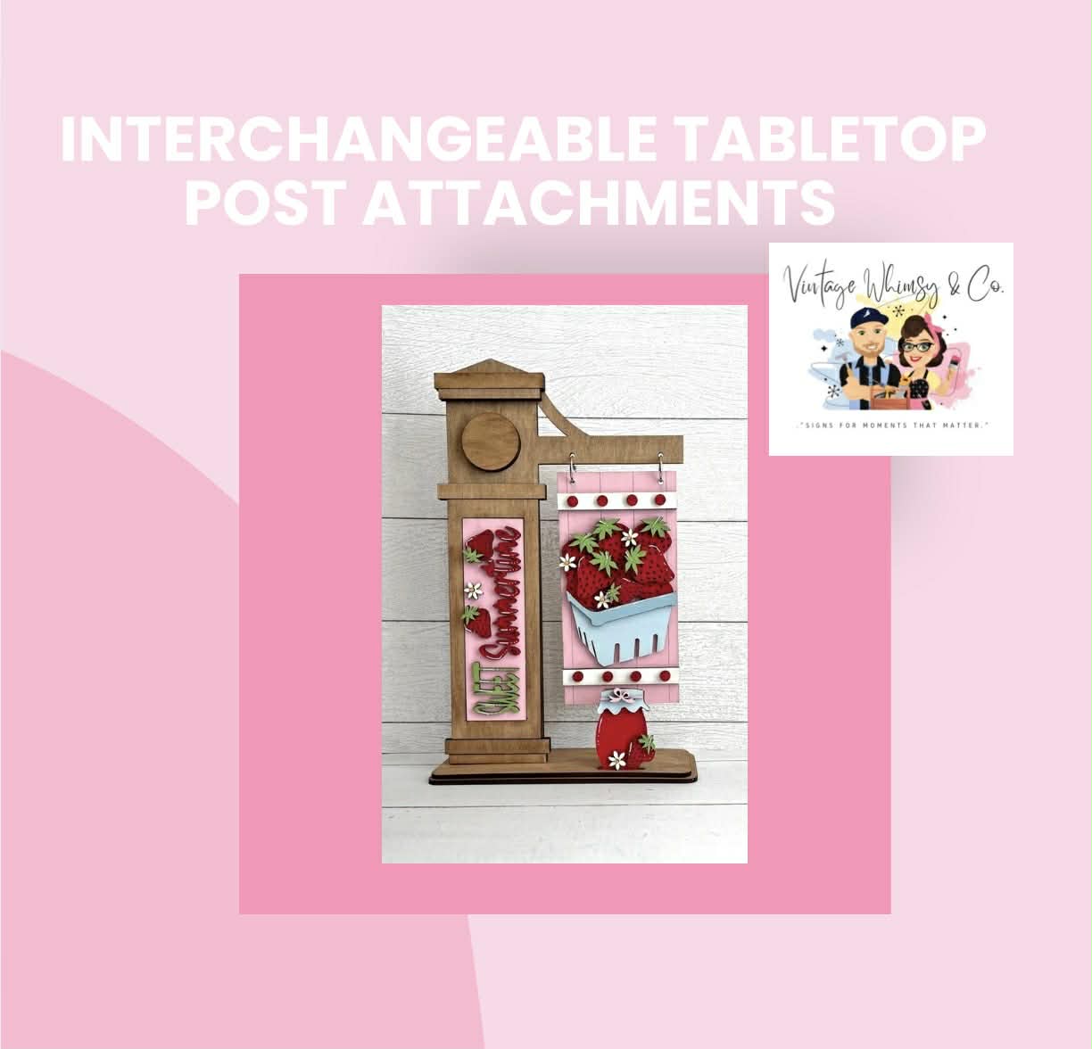Interchangeable Tablettop Post Attachments