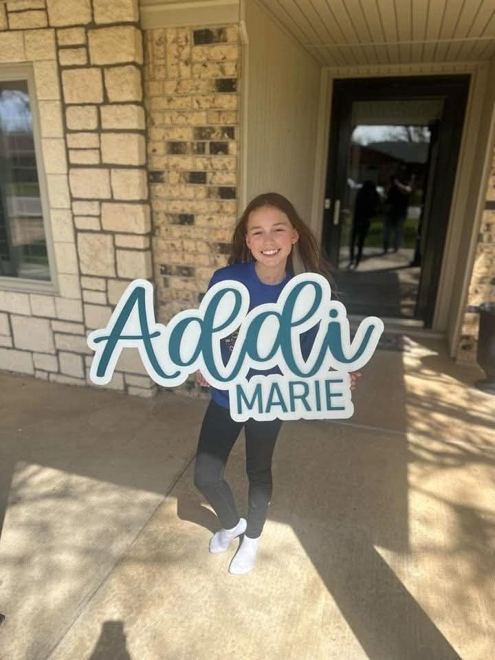 One Color 3D Name Sign