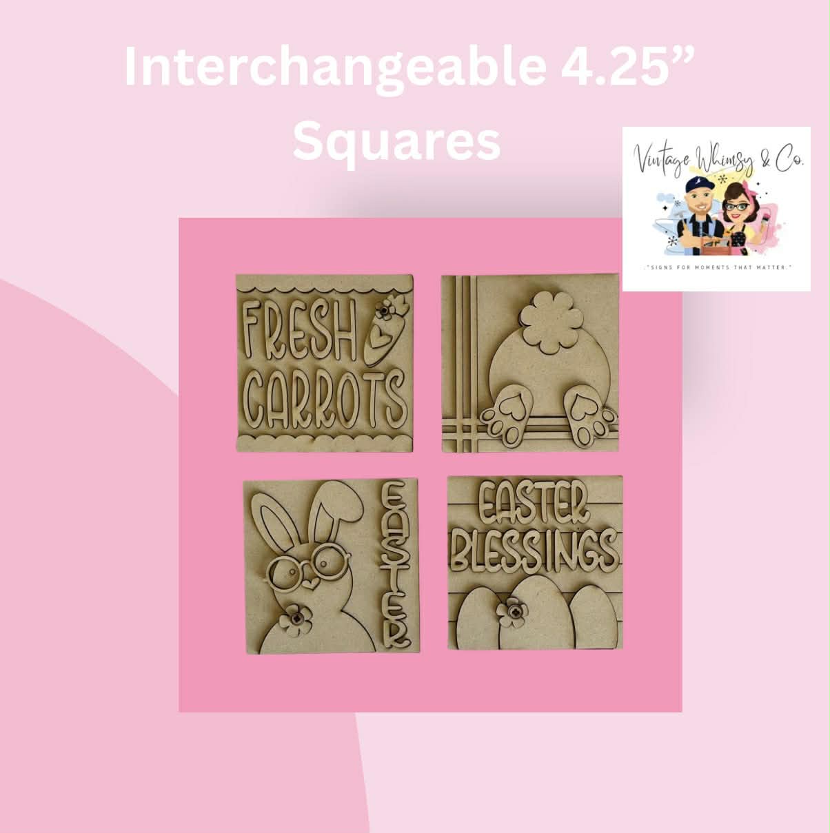 Interchangeable 4.25" Square