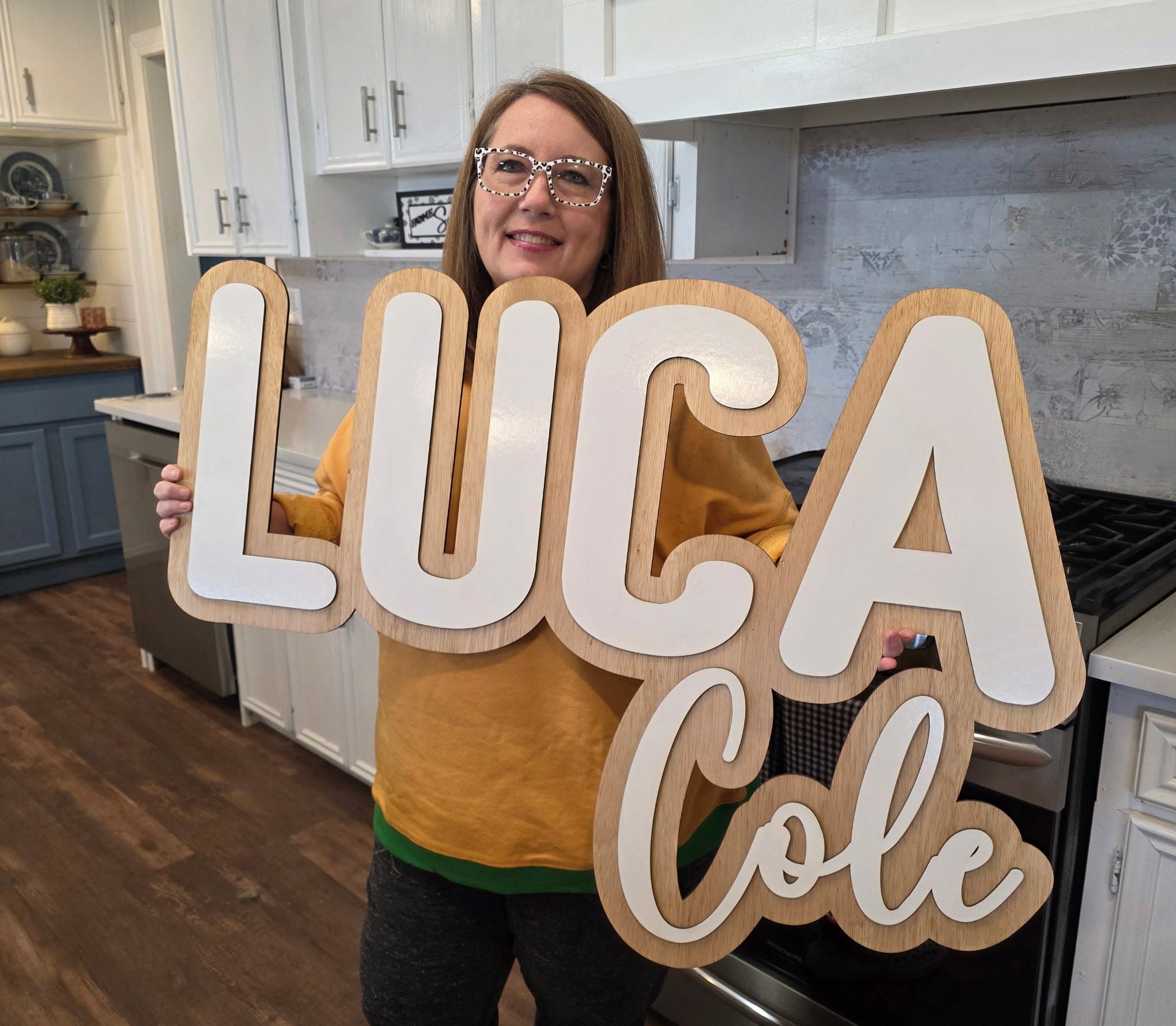 Two Color 3D Name Sign