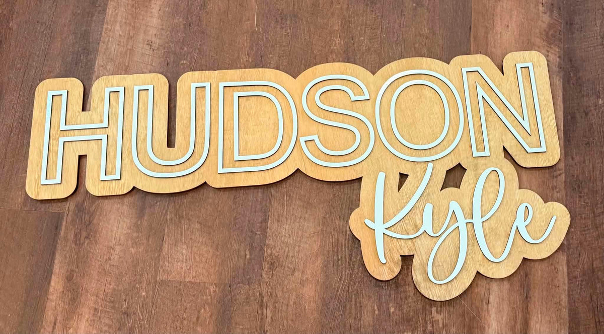 One Color 3D Name Sign