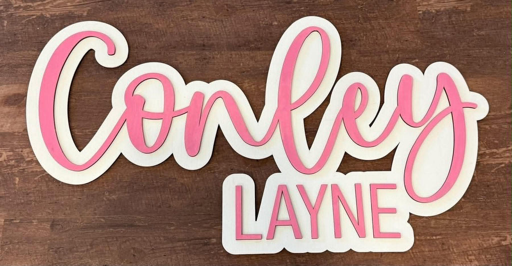 One Color 3D Name Sign