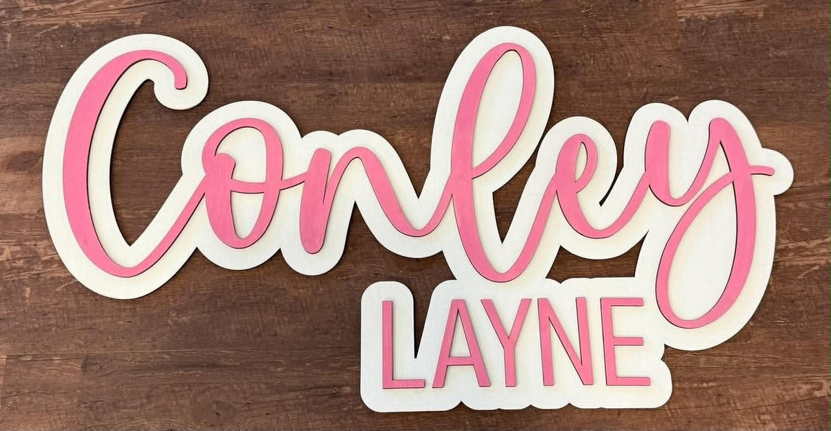 One Color 3D Name Sign