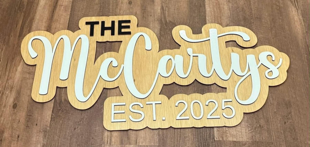 Couples 3D Name Sign