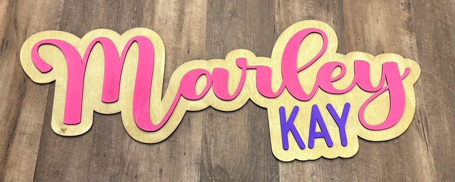 Two Color 3D Name Sign