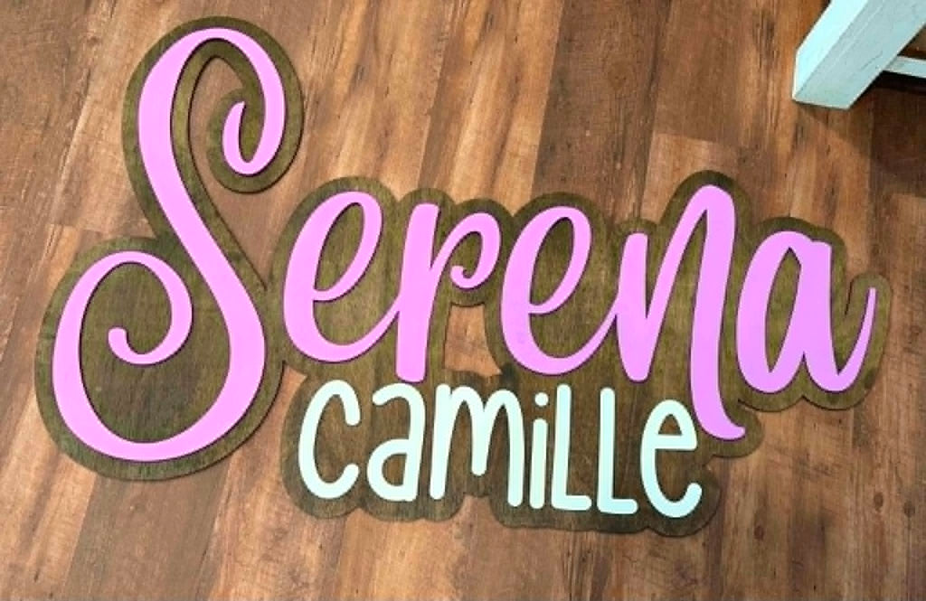 Two Color 3D Name Sign