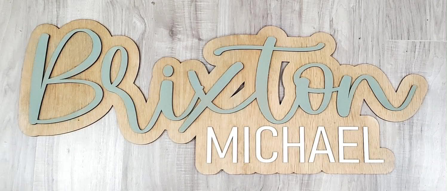 Two Color 3D Name Sign