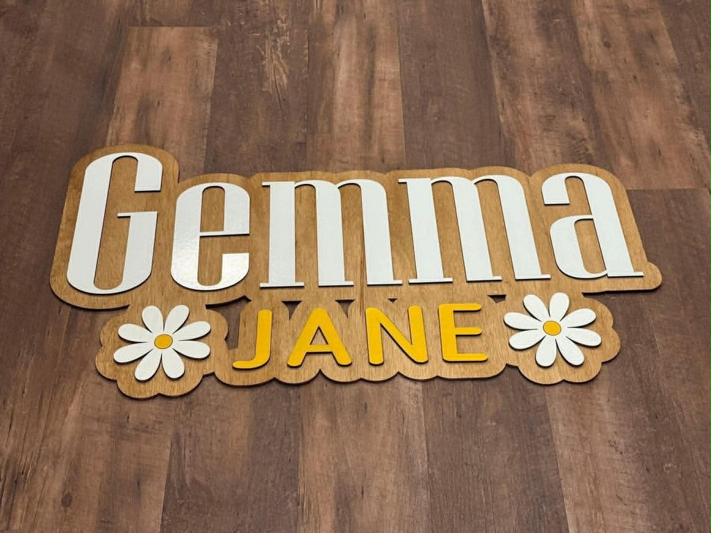 Two Color 3D Name Sign