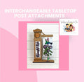 Interchangeable Tablettop Post Attachments
