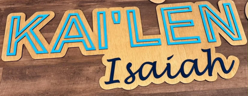 Two Color 3D Name Sign