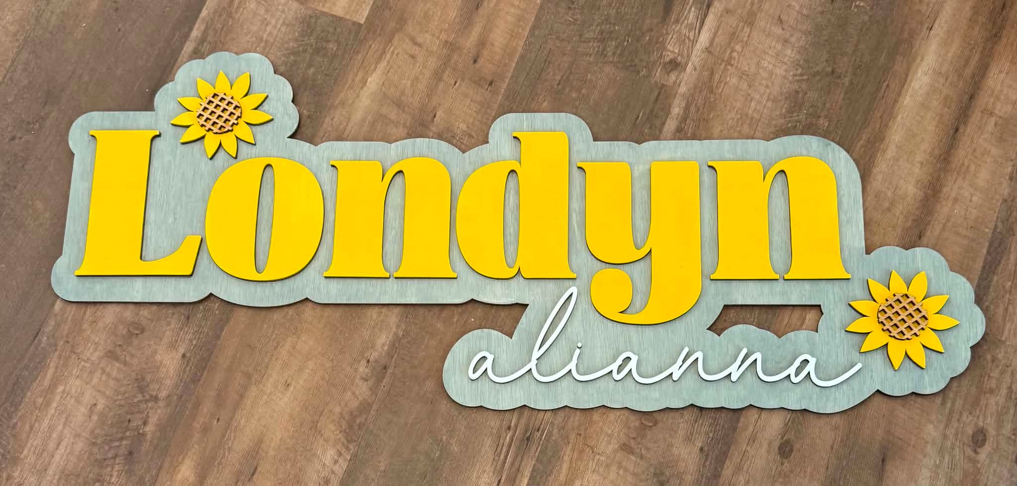Two Color 3D Name Sign
