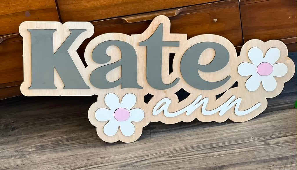 Two Color 3D Name Sign