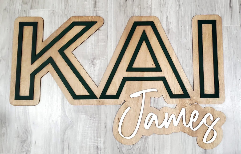 Two Color 3D Name Sign