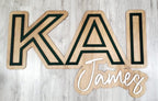 Two Color 3D Name Sign