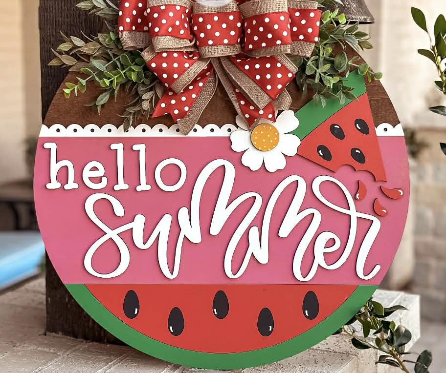 Hello Summer DIY Kit 18 Inch Door Hanger