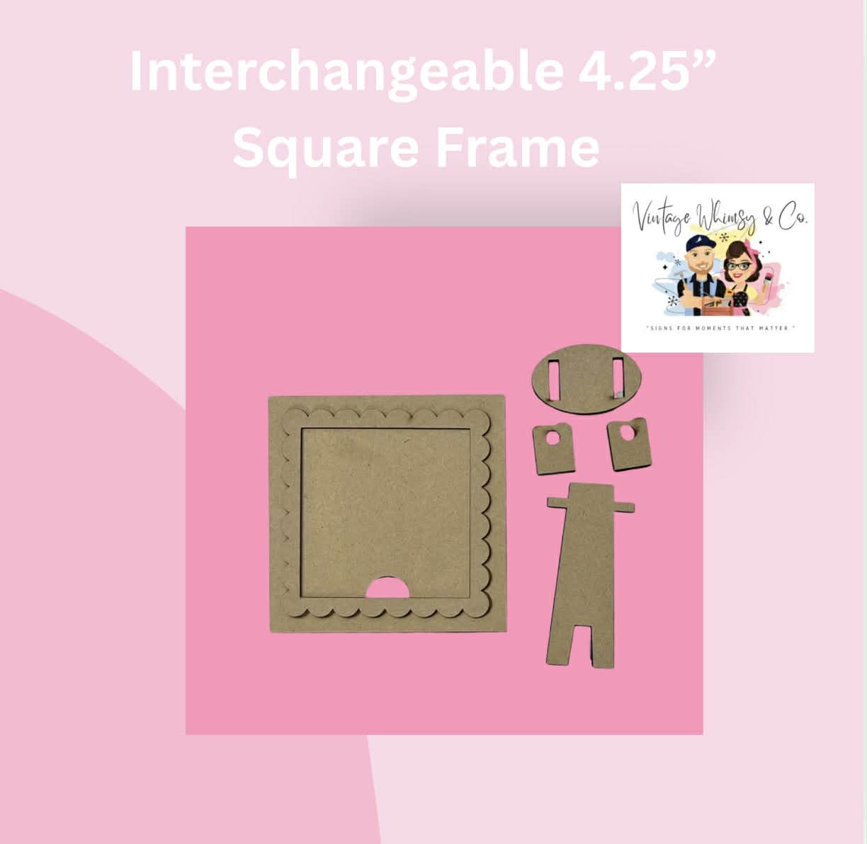 Interchangeable 4.25" Square Frame
