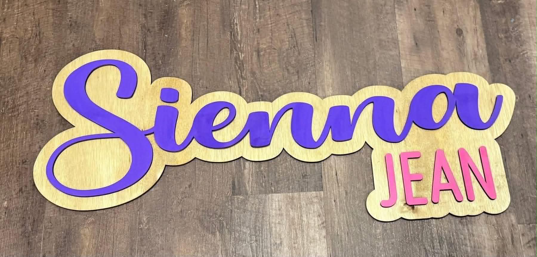Two Color 3D Name Sign
