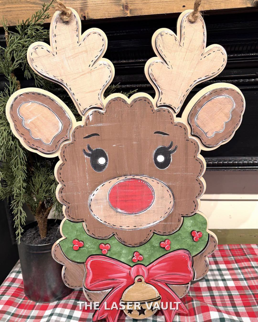 Reindeer 3D Door Hanger Kit