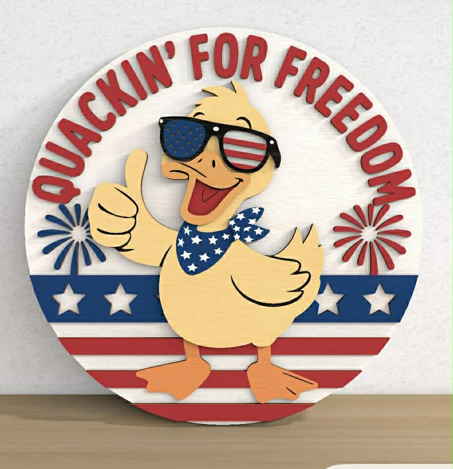 Quackin' for Freedom DIY Kit 18 Inch Door Hanger
