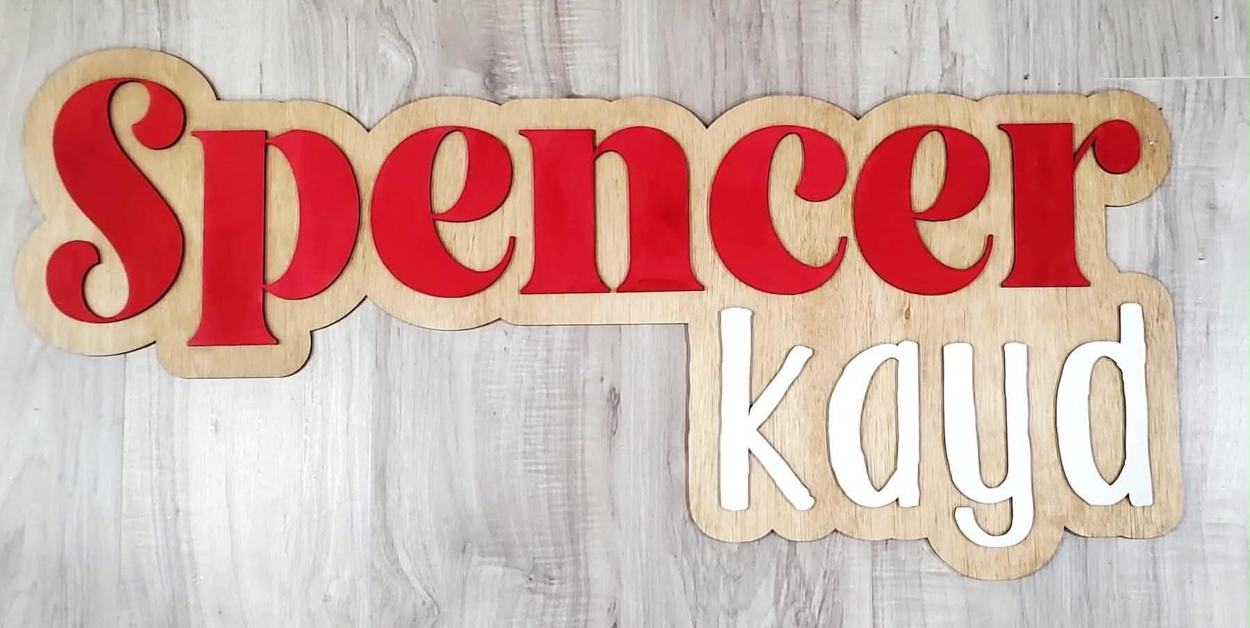 Two Color 3D Name Sign