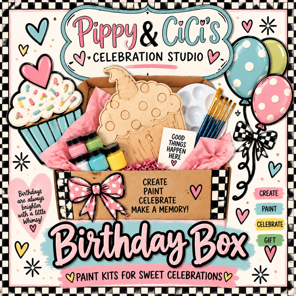 Pippy & CiCi's Birthday Box-Sports Party Option