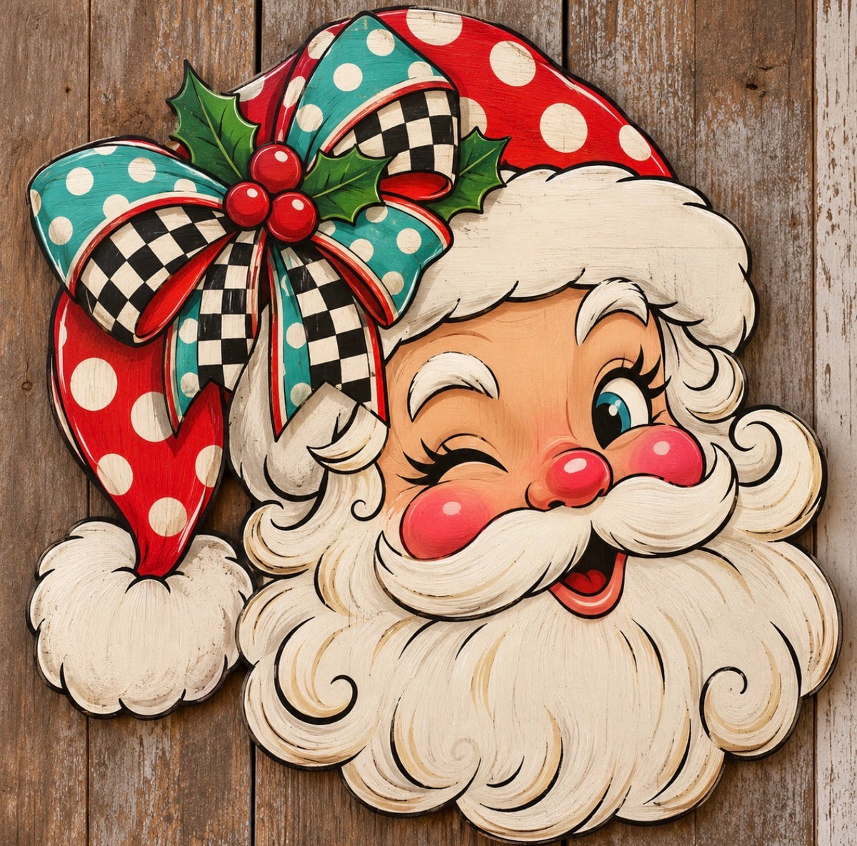 Winking Santa DIY Paint Cutout