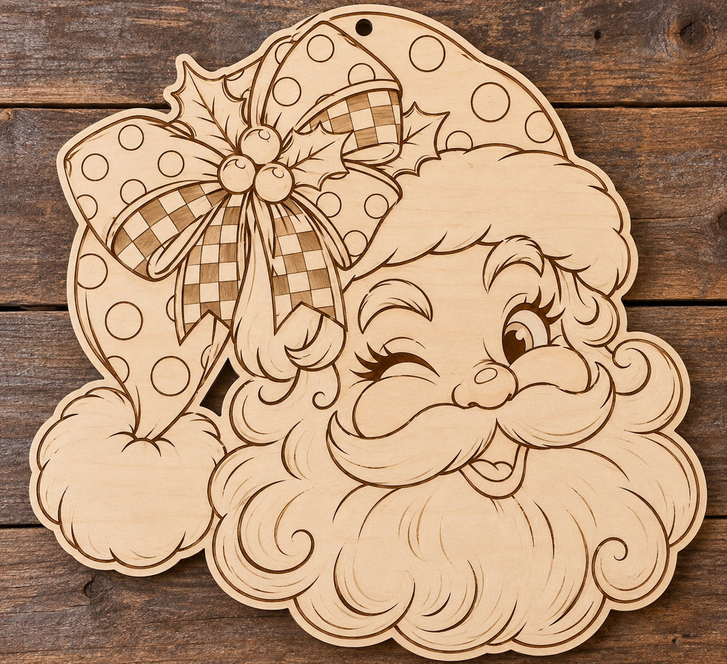 Winking Santa DIY Paint Cutout