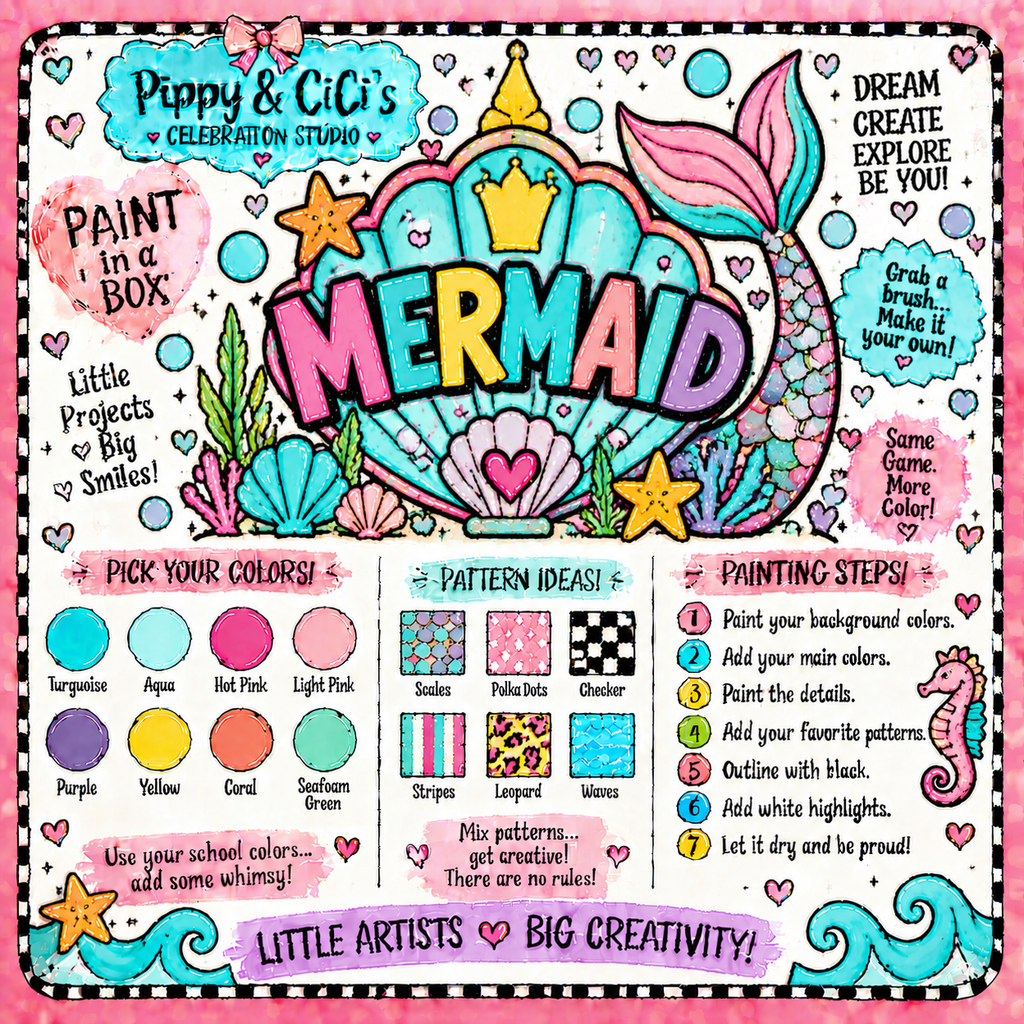J203-Pippy & CiCi's Birthday Box-Mermaid Party Option