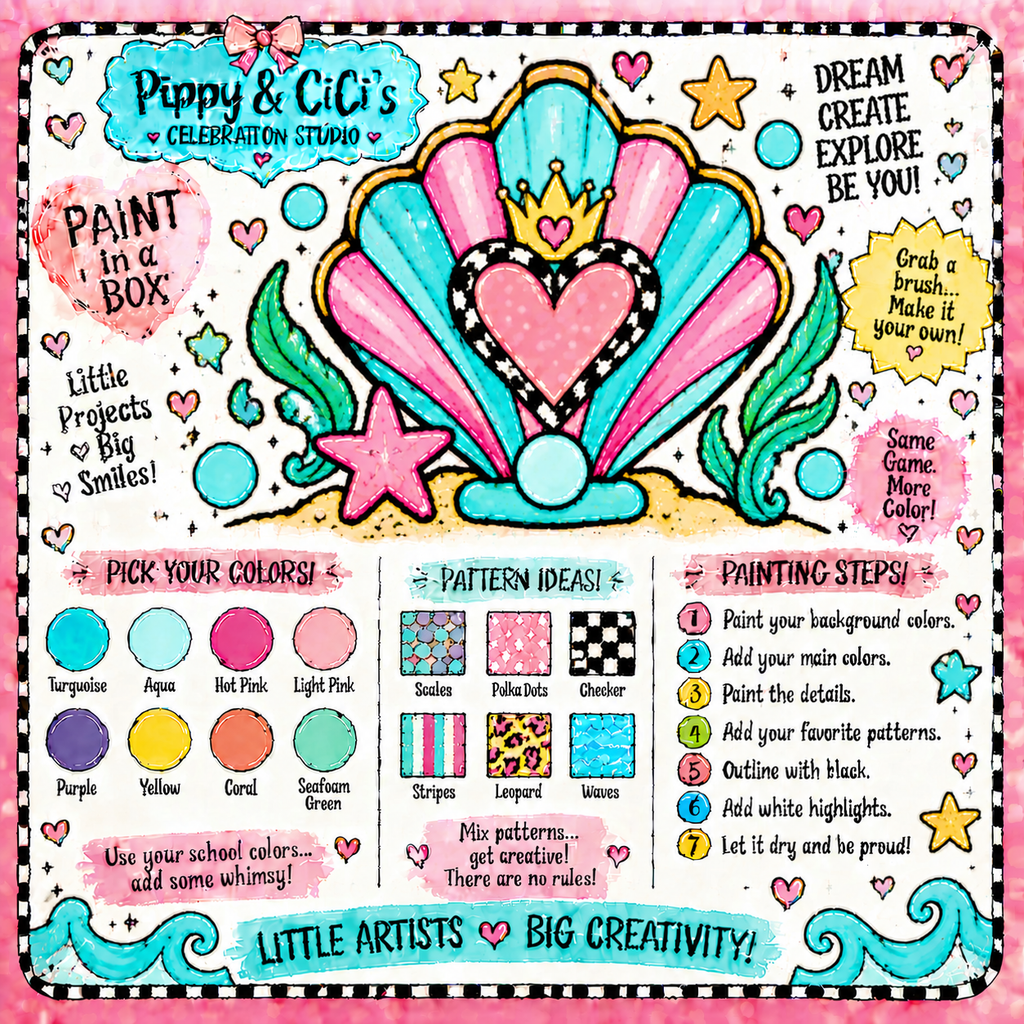 J203-Pippy & CiCi's Birthday Box-Mermaid Party Option