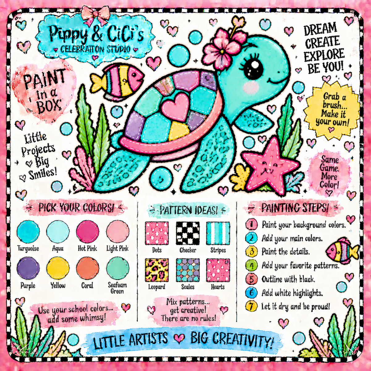 J203-Pippy & CiCi's Birthday Box-Mermaid Party Option