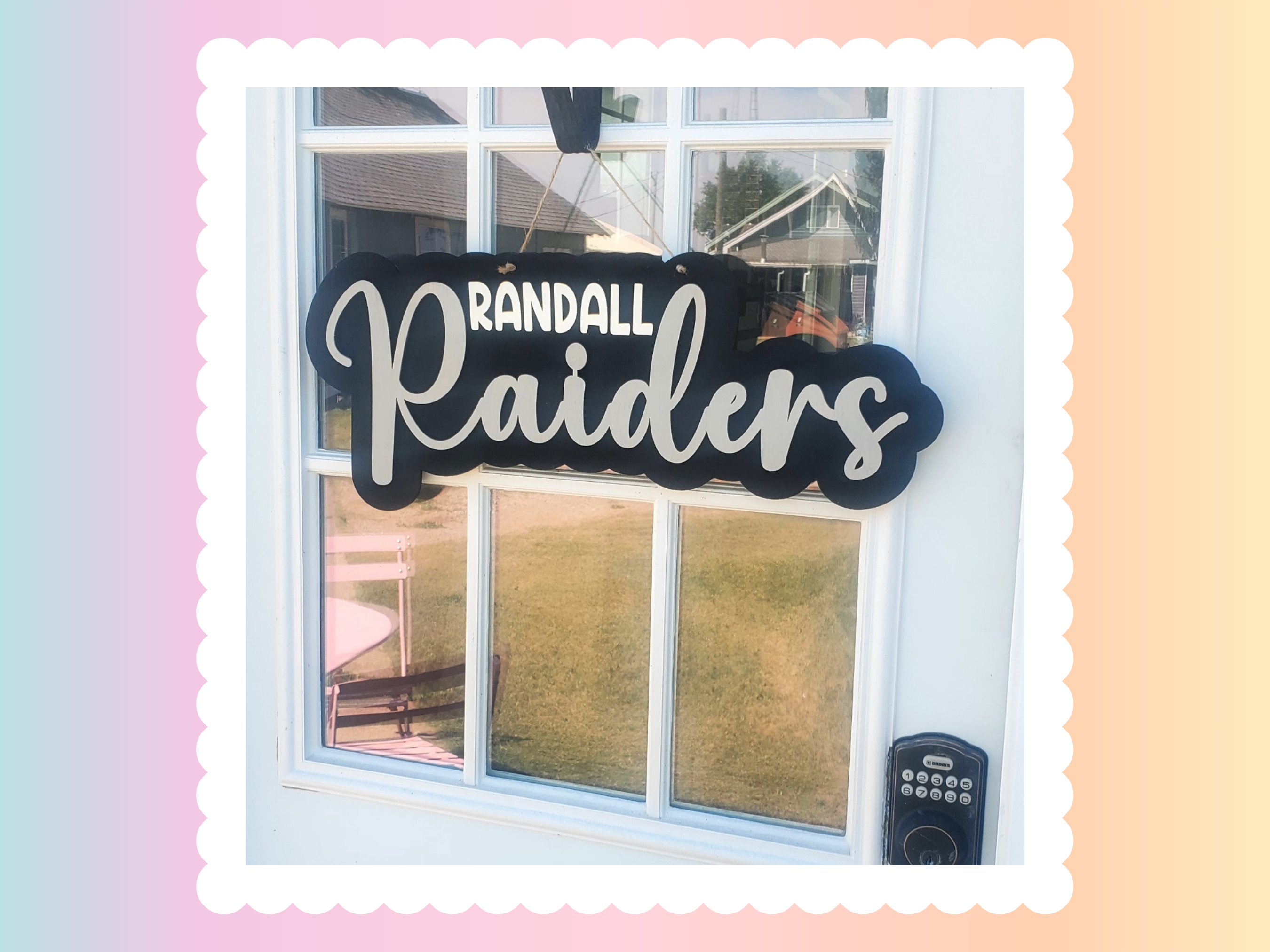 22" High School Spirit Doorhanger