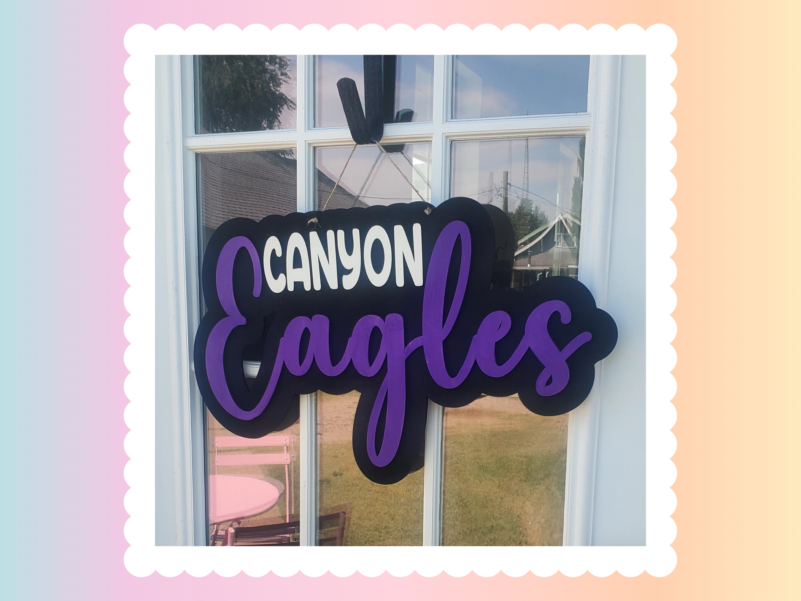 22" High School Spirit Doorhanger