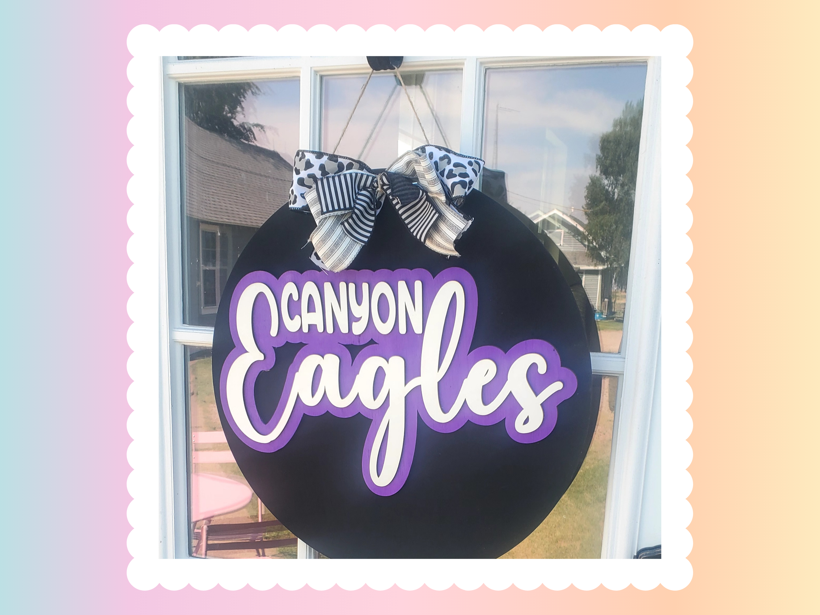 18" High School Spirit Doorhanger