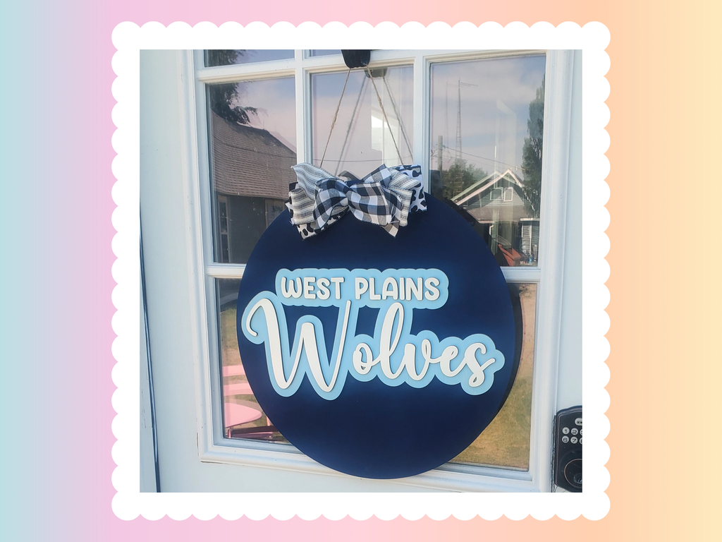 18" High School Spirit Doorhanger