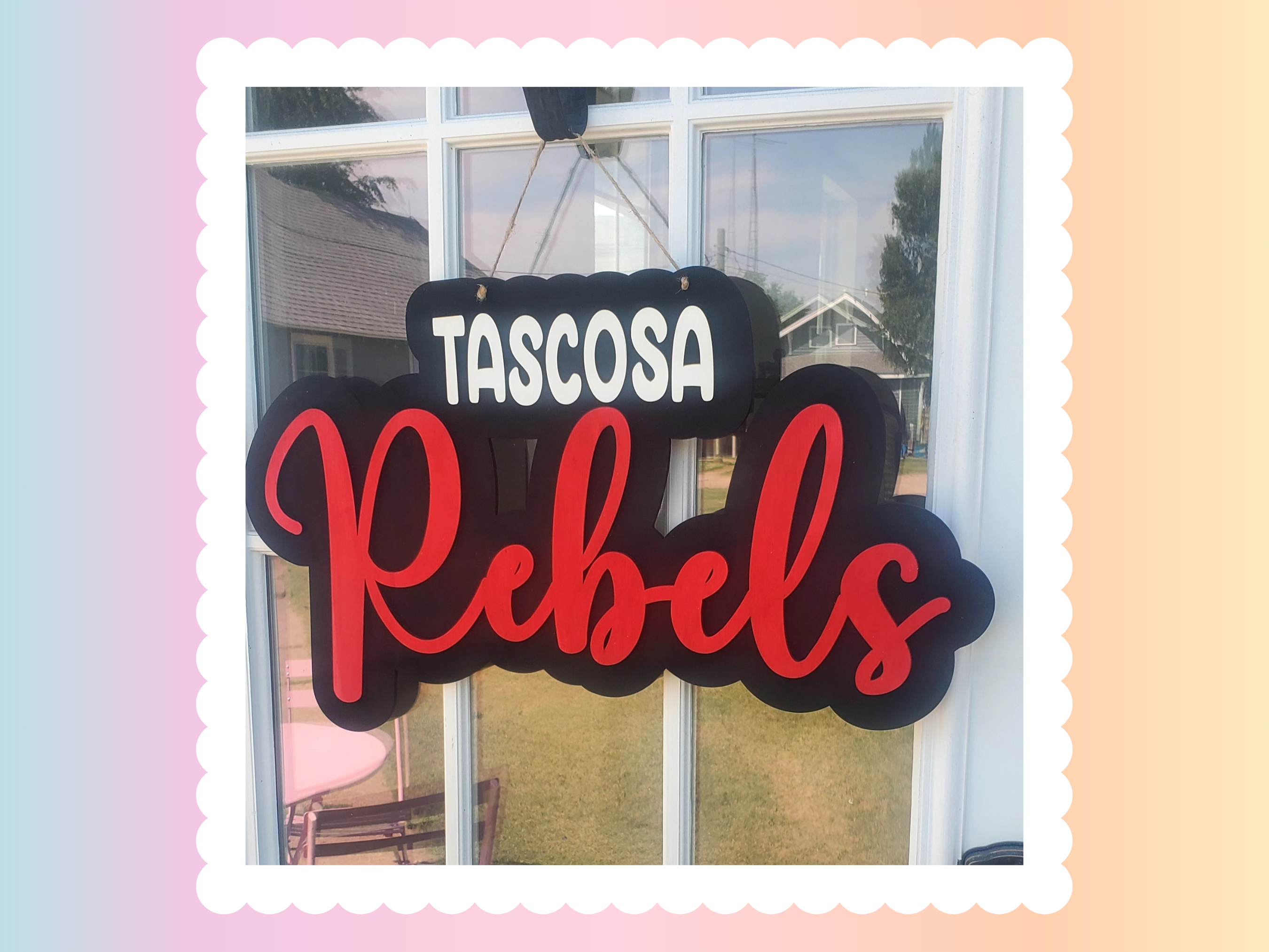 22" High School Spirit Doorhanger