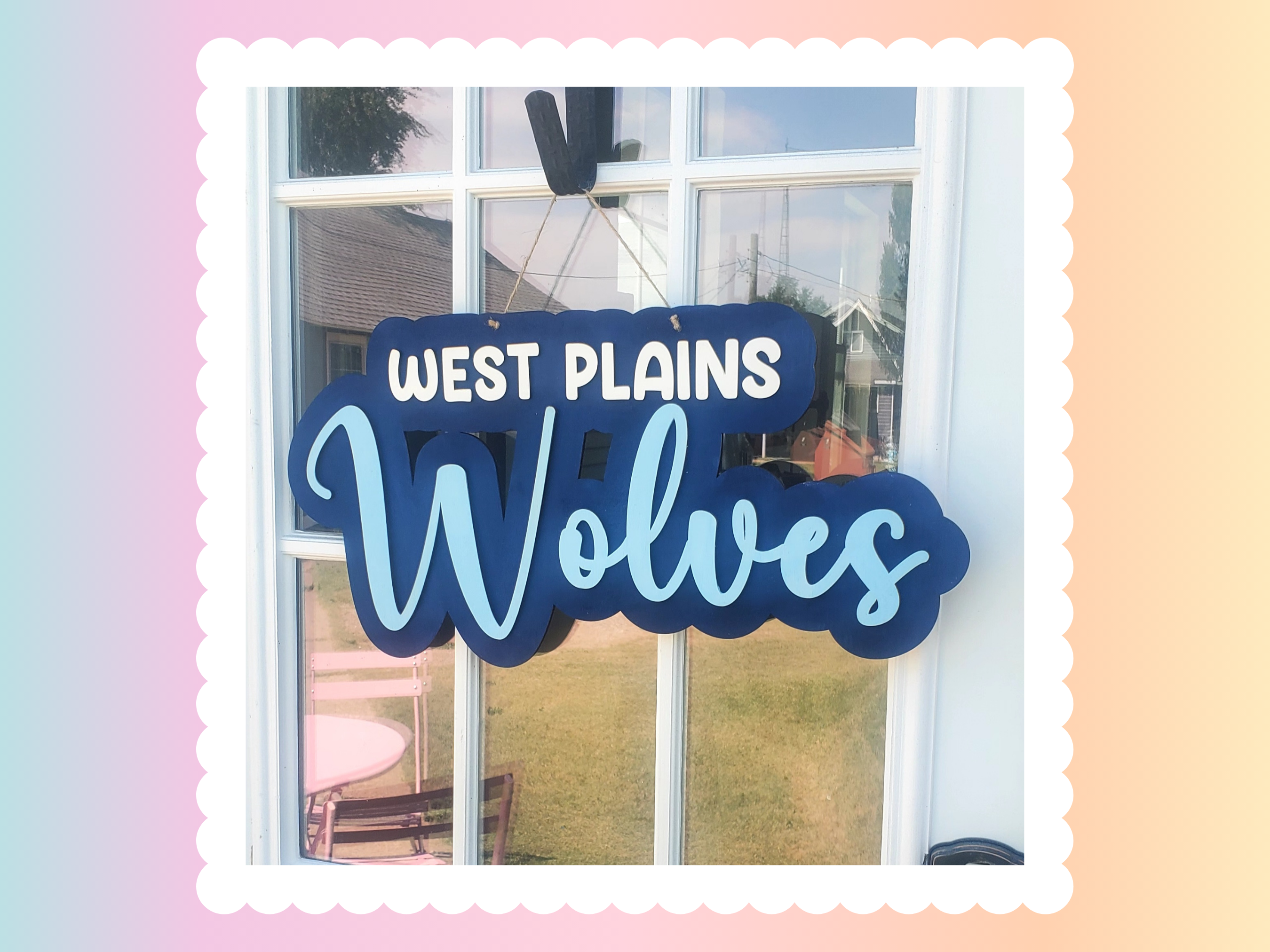 22" High School Spirit Doorhanger