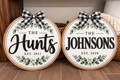 Personalized Round Family Name Sign