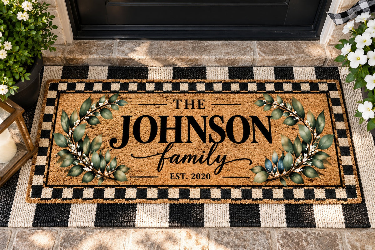 Custom Home Family Doormat